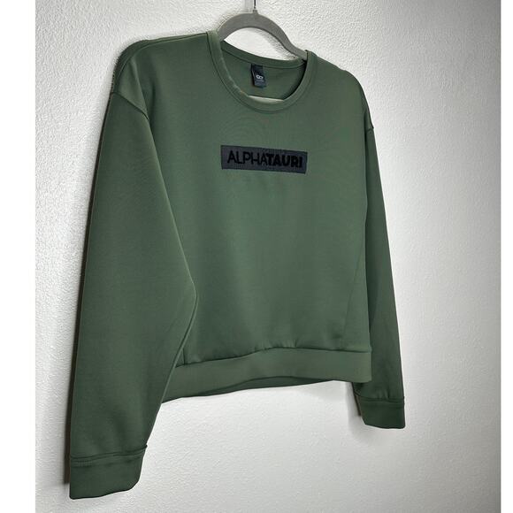Alphatauri Olive Green Round Neck Long Sleeve Sweatshirt S - Picture 3 of 16